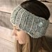 The Parkway Ear warmers with buttons in Grey Marble