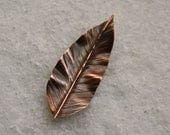 Copper Leaf Brooch
