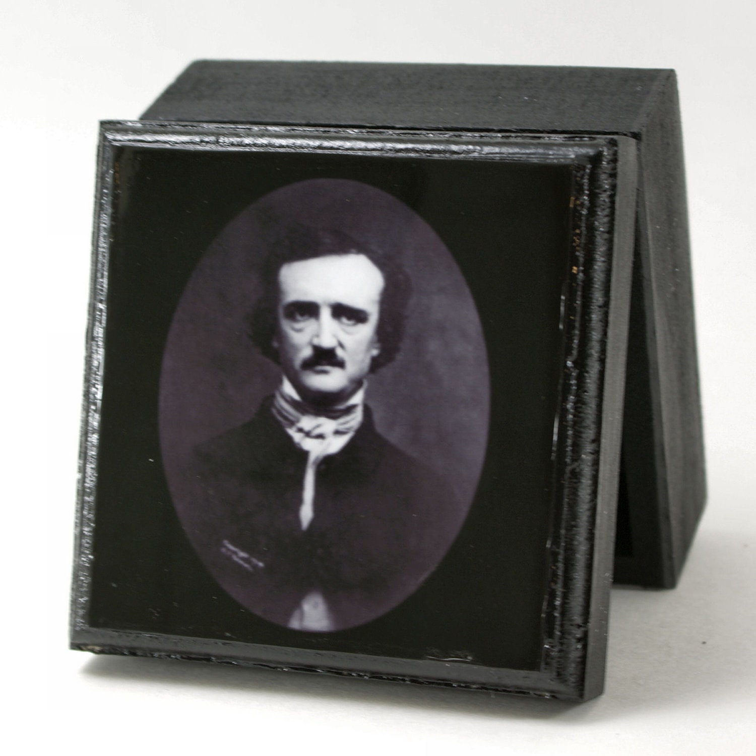 Edgar Allen Poe Famous Poets Small Trinket Box Jewelry box Stash Box - KindredImages