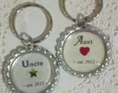 Grandma , Mom,  Aunt, Uncle, I Love You, I Love Nana, Personalized Keychain, BottleCap Keychain