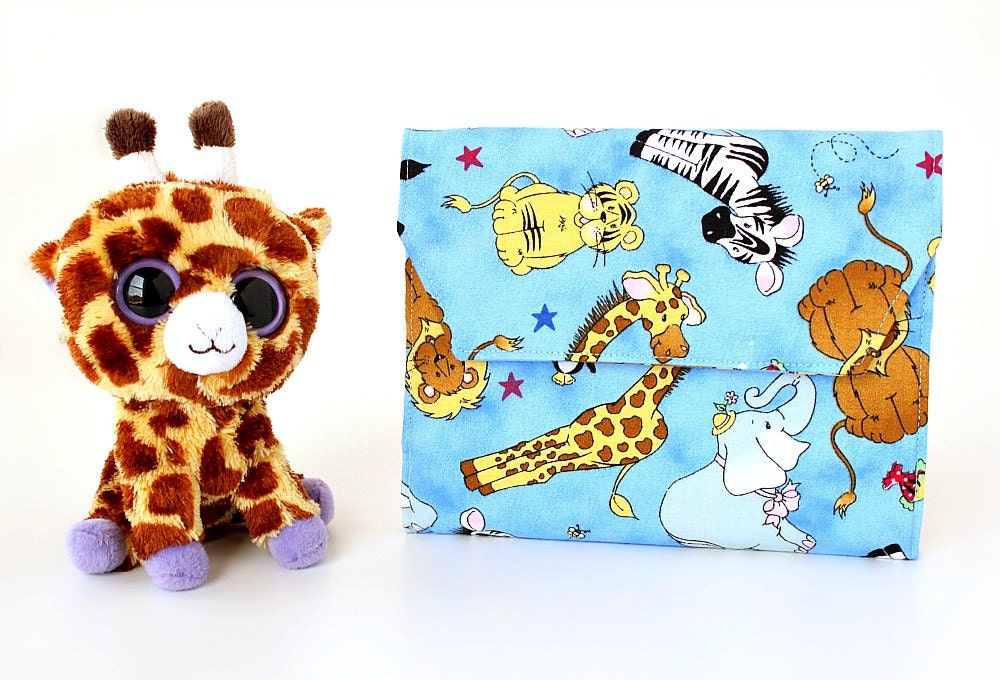 Childrens crayon wallet - activity toy - paper and crayons - Animals - Gift for Kids (LAST ONE)