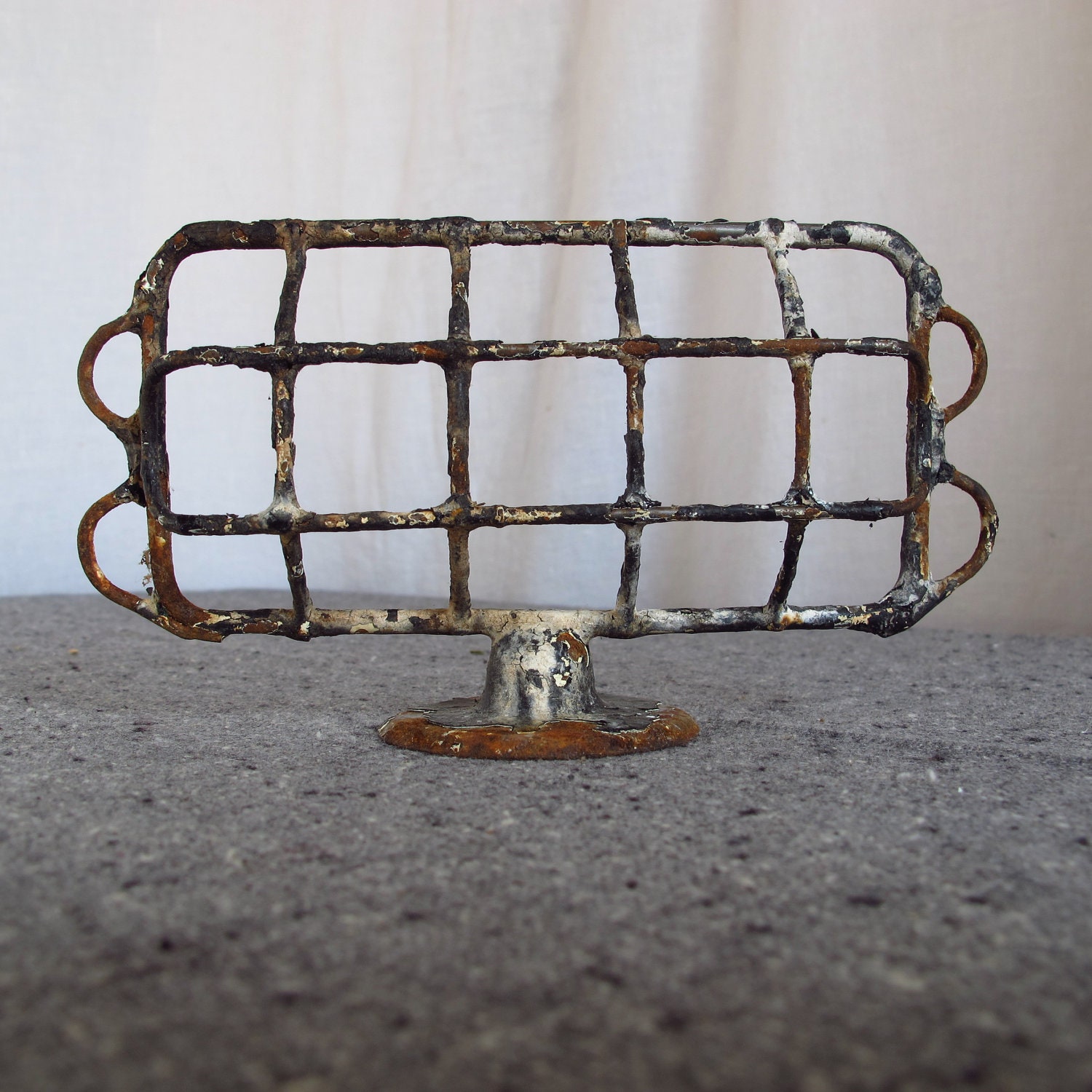 Soapdish Soap Holder Industrial Chippy Iron 1910s 1920s
