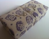 Purple Lucha Masks Wrapping Paper