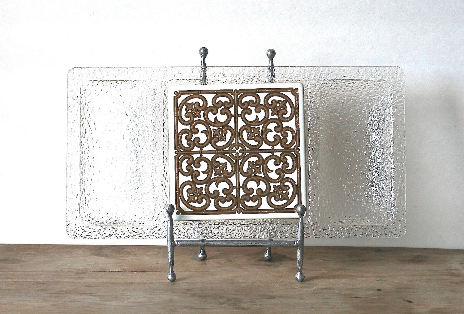 1960s Georges Briard Tray Plastic Ceramic Tile