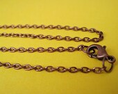 Antique Copper Chains- 16" or 18" antique copper necklace