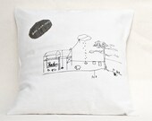Linen cushion cover minimalist in white  45x45cm  - Guilt Free Zone