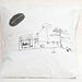 Linen cushion cover minimalist in white  45x45cm  - Gu...