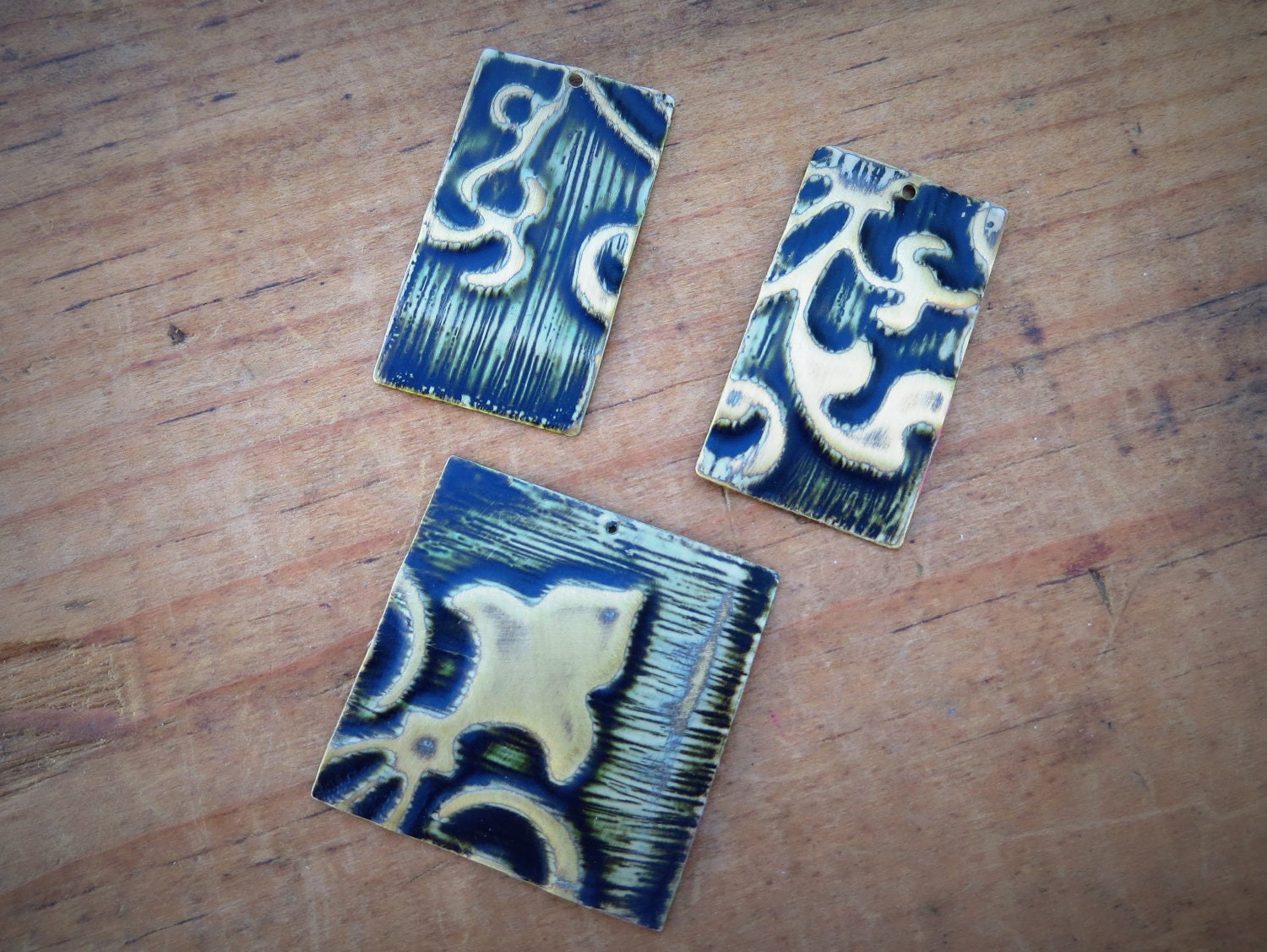 Vintaj Natural Brass altered pendants and charms