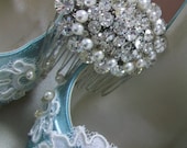Wedding Hair Comb With Crystals And Pearls