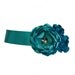 Turquoise Blue Flower Wedding Belt, embroidered with Rhinestones, Peacock Wedding Sash, Bridal Sashes and Belts