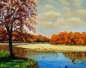 Landscape Painting Print - Pelican Island - 11" X 14" Giclée