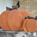 PUMPKINS HaNdPaiNtEd WooD PriMiTiVe SiGn FaLL HoMe DeCoR SheLf SiTtEr HaLLoWeeN