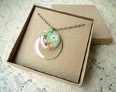 Tropical Snow - A Mexican Oilcloth Inspired Necklace