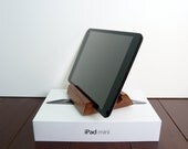 Wood Stand for iPad mini Dark Cherry Unique Fathers Day Gift