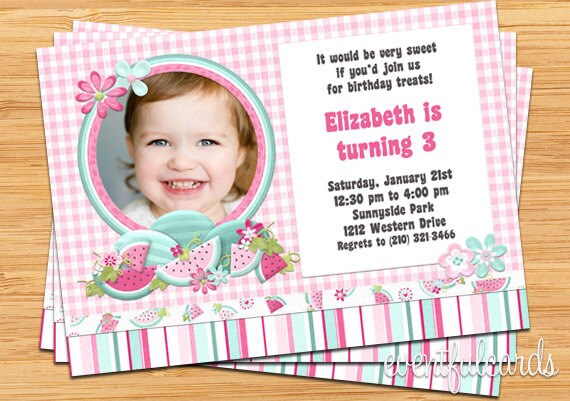 Watermelon Birthday Party Invitation Il_570xn