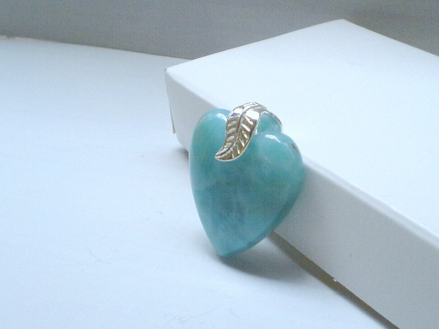 Turquoise Larimar Blue Heart Amazing piece Fall fashion