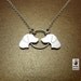 Two labradors , sterling PENDANT , sterling silver chain 18 inch