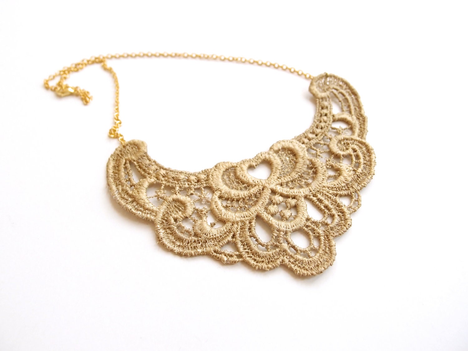 Gold Lace Necklace - Adora