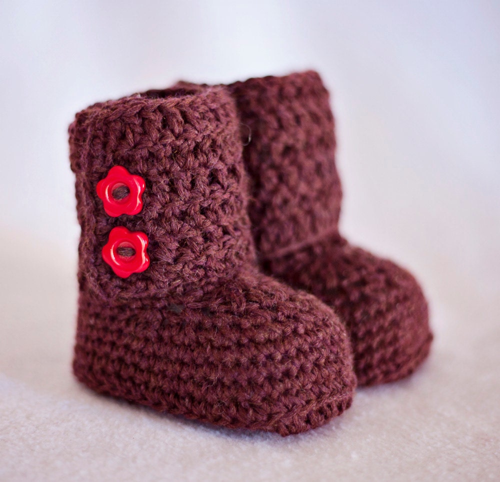 Crochet Baby Booties - Baby Ankle Boots ready to wear (0-3 months)