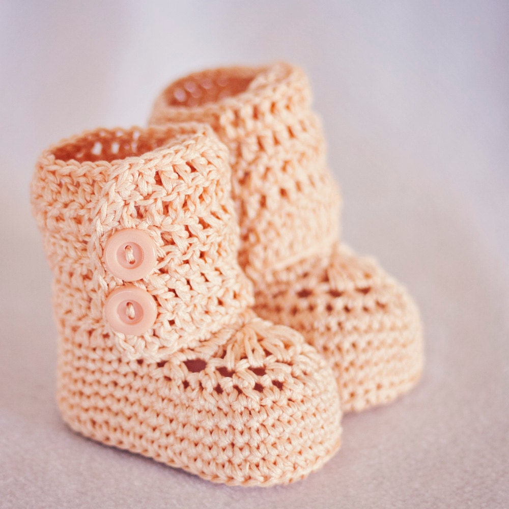 Crochet Baby Booties - Baby Ankle Boots ready to wear (0-3 months)