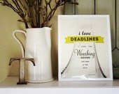 11x14 print with funny quote by Douglas Adams and Golden Gate Bridge photo