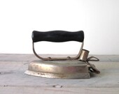 Antique Clothes Iron with Black Handle Perfectly Rusted