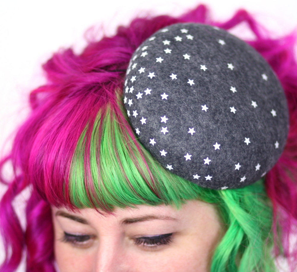 Galaxy Stars Pill Box Hat, Winter Wedding Hat, Various Colours