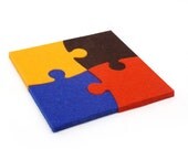 Puzzle Pieces Merino Wool Felt Cat Toys - Hipster