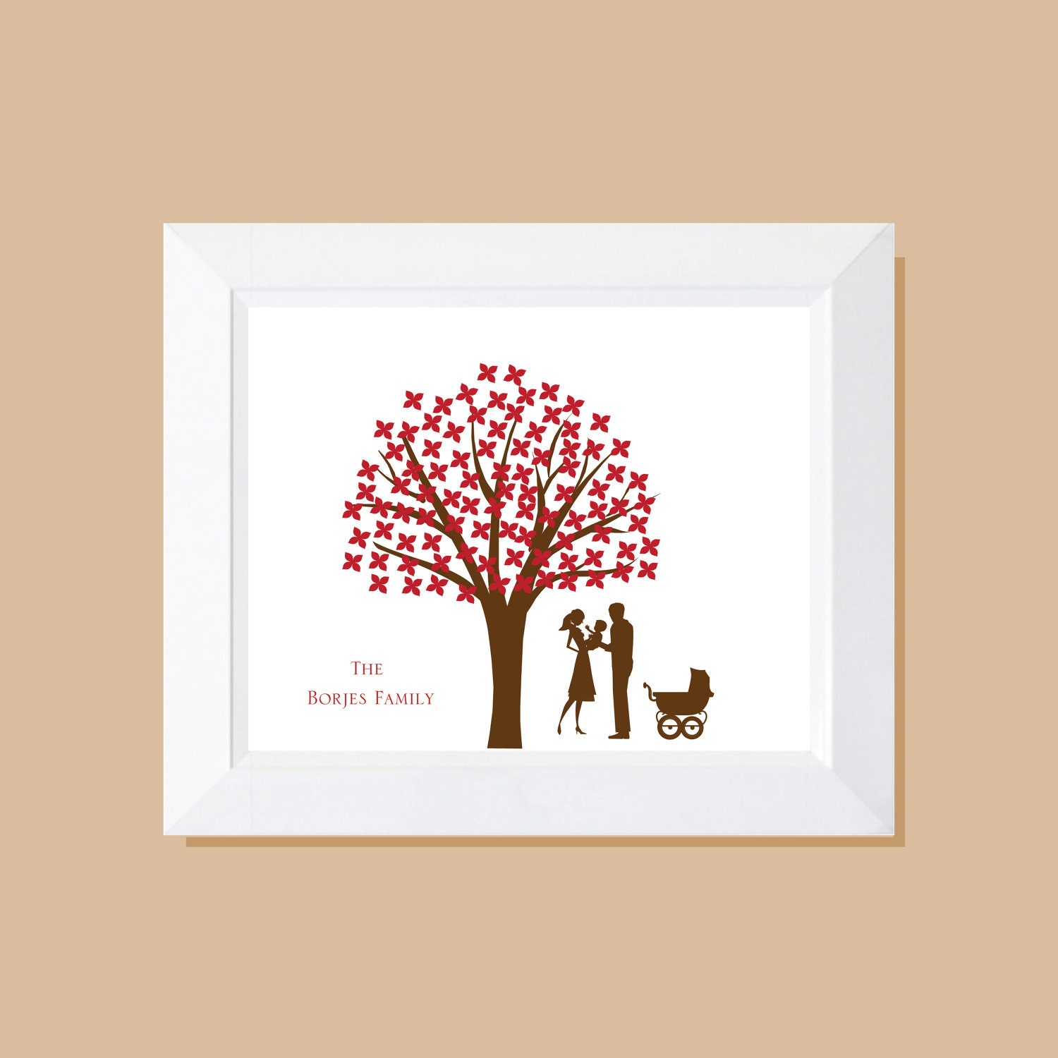 Custom Family Print / Family Art / New Baby Wall Art / Family Print - New Kid on the Block