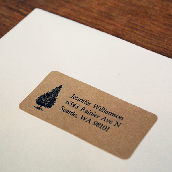 Custom Return Address Labels - Tree, Two Sheets / 48 Labels