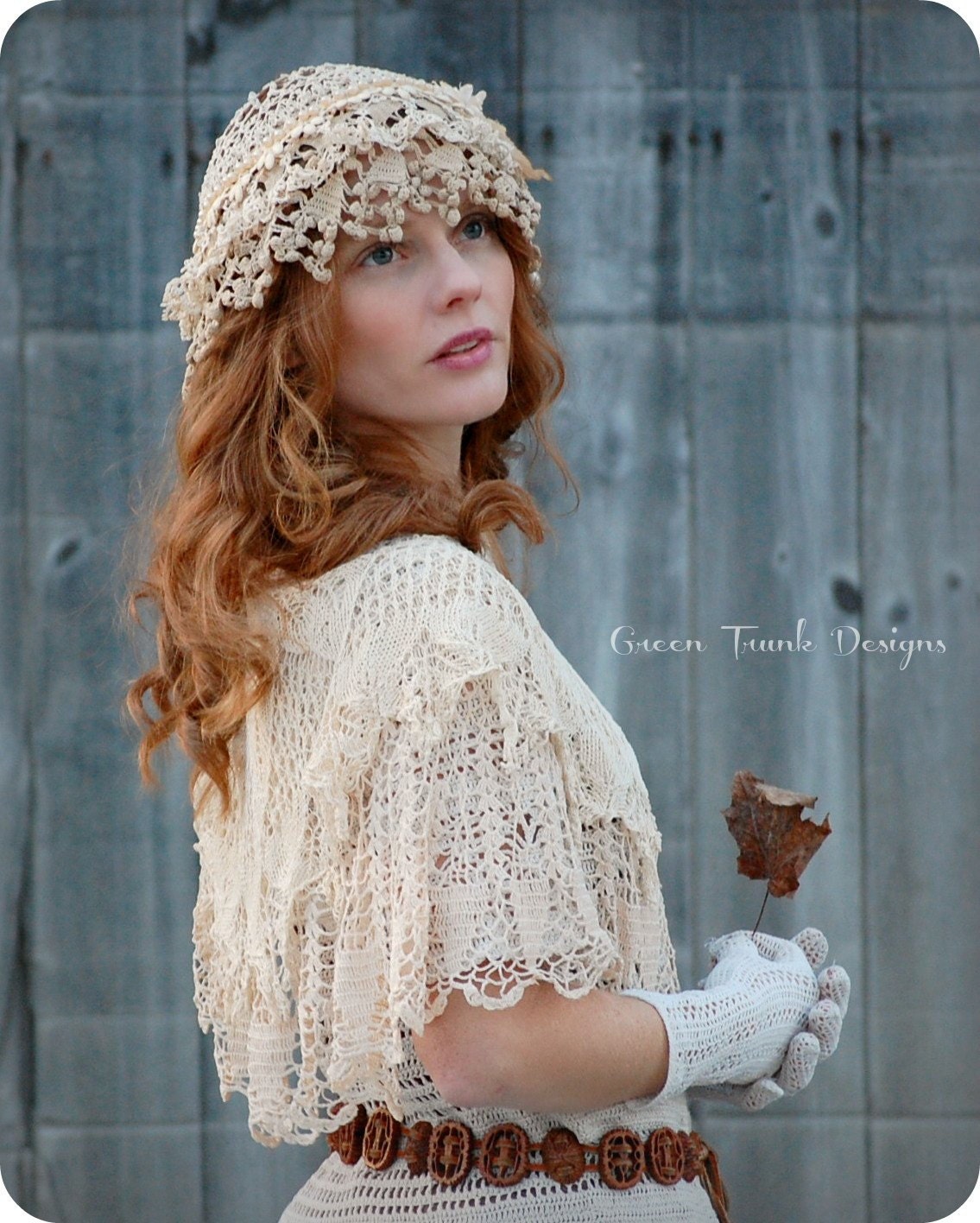 1920s Style Flapper Wedding Cap