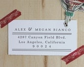 Custom Rubber Stamp -  Wedding Address Stamp - Self Inking - PressMaker