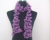 Flamenco Ruffles Scarf in Purple and Mauve