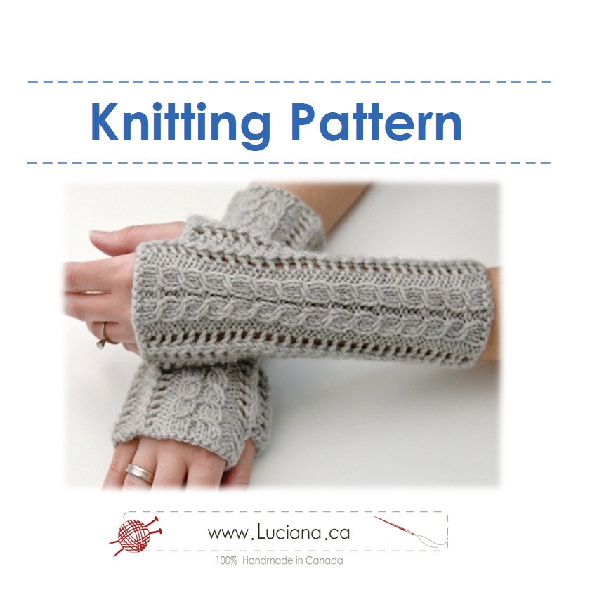 Knitting Pattern -  Lace Fingerless Gloves