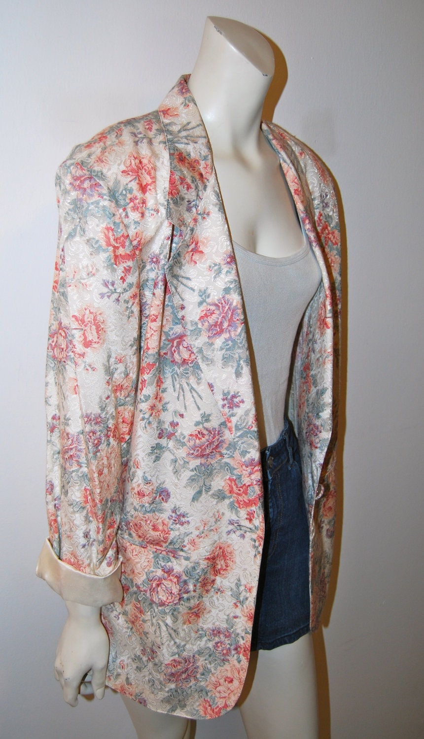 Price Reduced - Vintage 80's Early 90's Oversized Floral Blazer