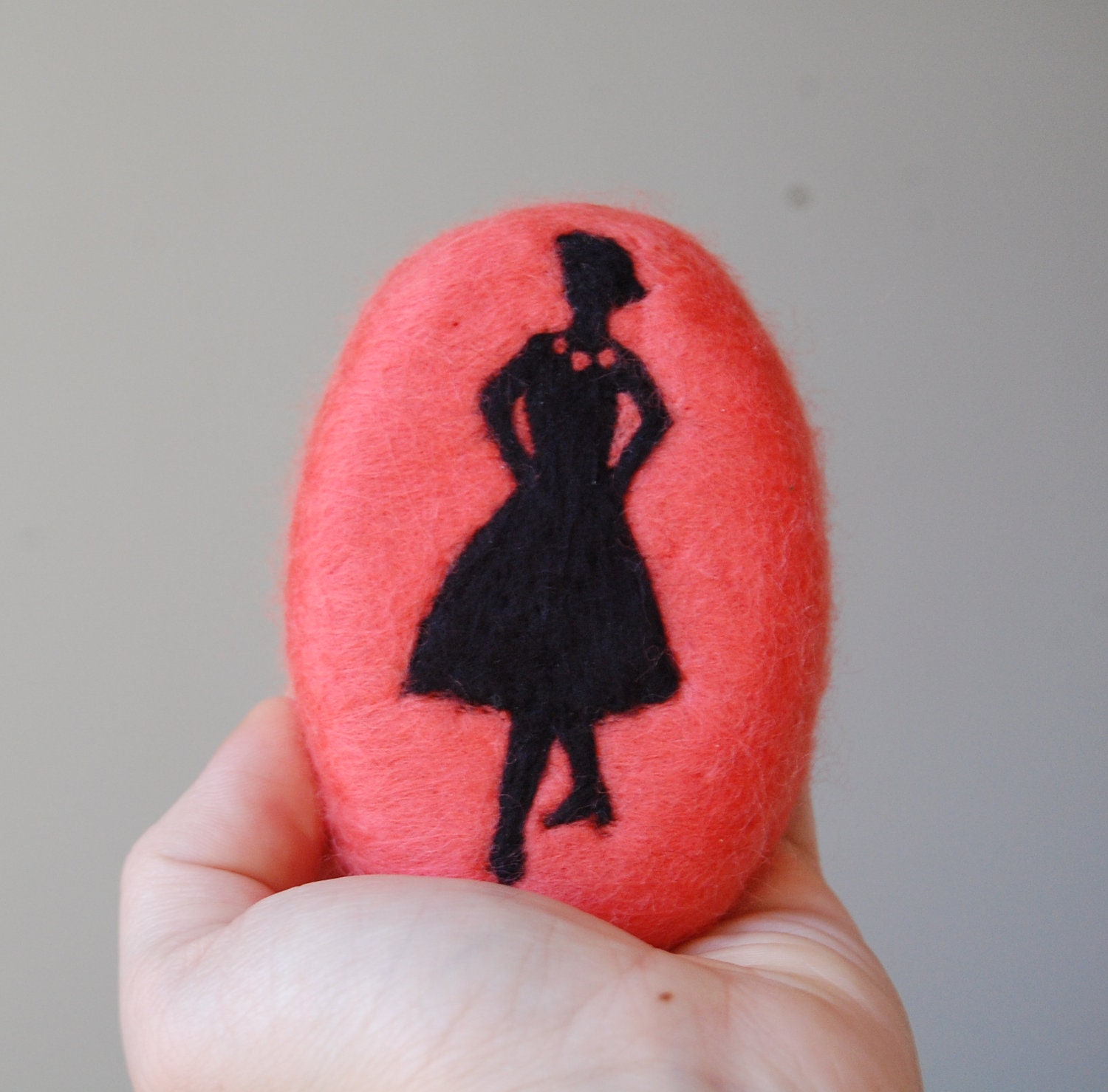 Felted Soap Lady ( Moonlight Pomegranate )