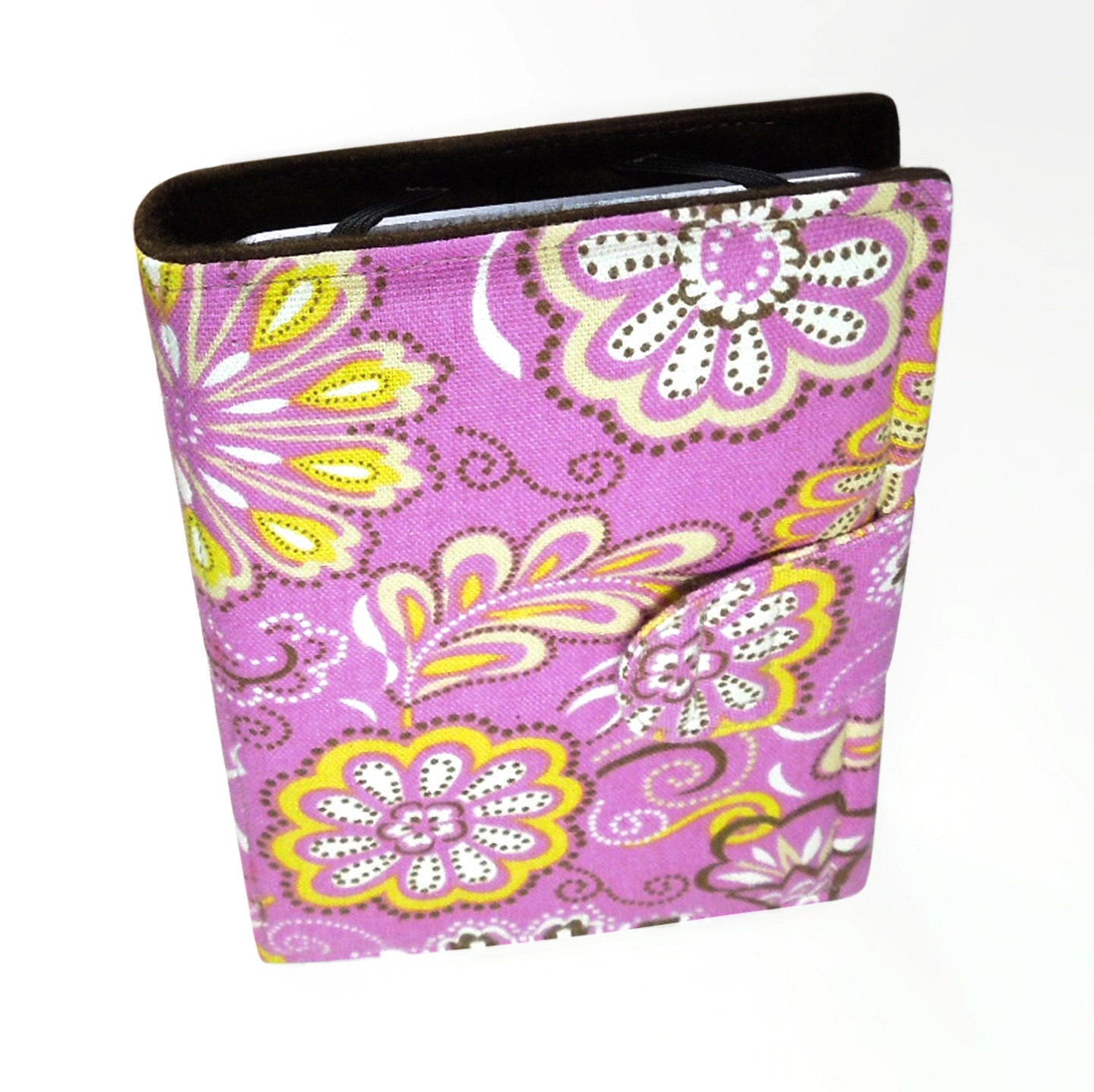 Nexus 7 case / Kindle Fire (original) case - Book style - Rose lavender yellow white floral print