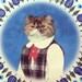 Heather, School Portrait - Altered Vintage Plate, large