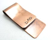 Personalized Gifts Dad Copper Money Clip Antiqued Copper Finish Made To Order