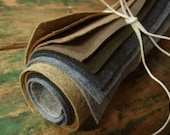 9x12 Wool Felt Sheets - The River Rocks Collection - 8 Sheets of Felt