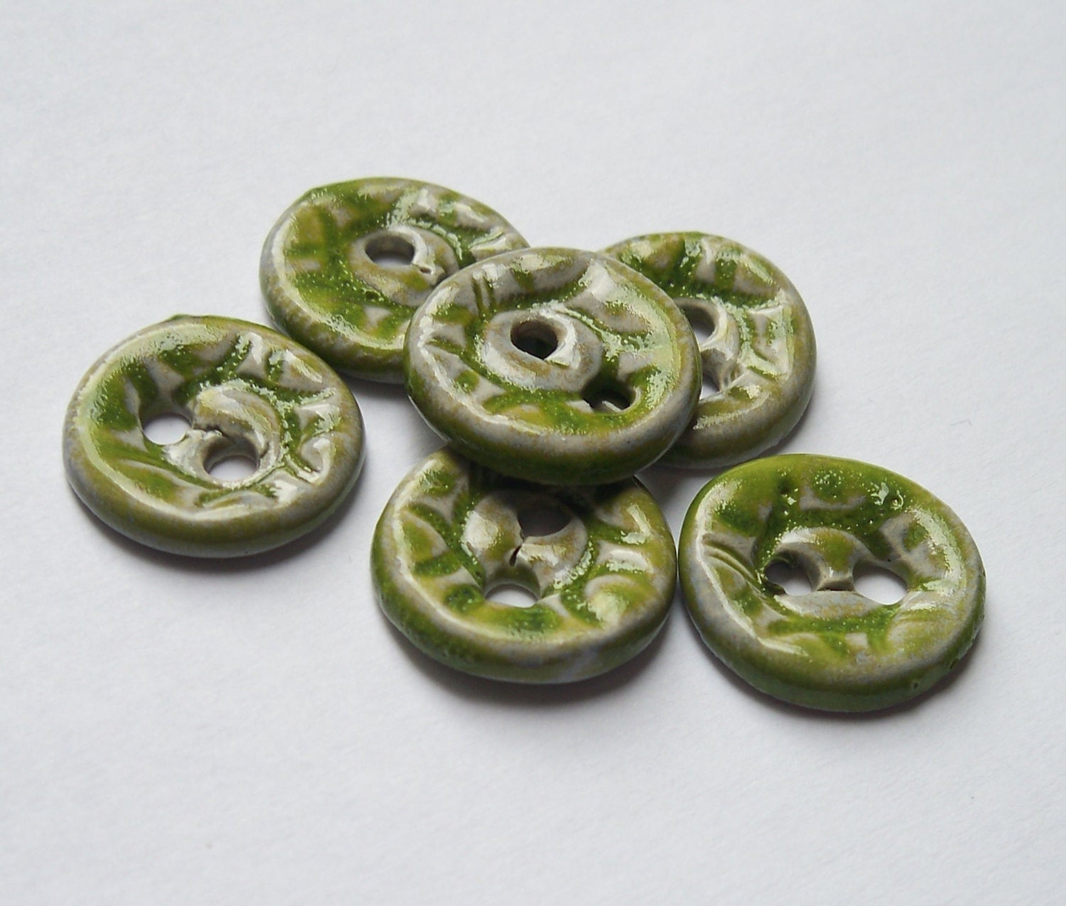 Funky Lime Ceramic buttons