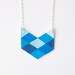 Geometric Chevron Necklace - Blue - Made to Order