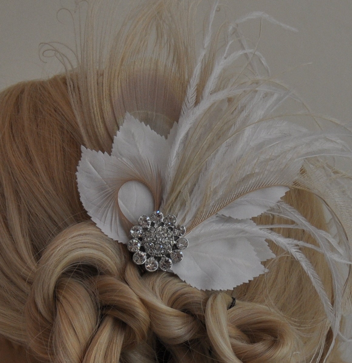 bridal Feathers Fascinator, wedding Accessories,bridal head piece,Hair Accessories,wedding Feathers Fascinator,