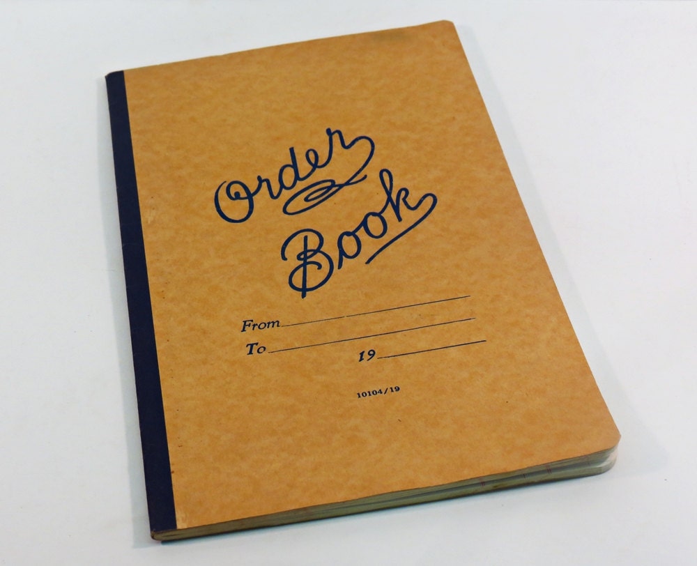 1940s Order Book Ledger Blank