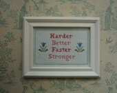 Daft Punk cross stitch sampler needlepoint