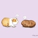 Pleased to meet you - Guinea pig with potato 5x7 guinea pig art print