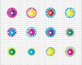 Carnations Digital Image Sheet for 1 Inch Bottle Caps Personal and Commercial Use