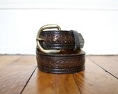 Bohemian Unisex Vintage Leather Belt Size S/M
