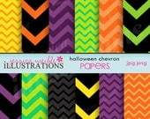 Halloween Chevron Cute Digital Papers for Card Design, Scrapbooking, and Web Design Il_170x135