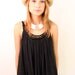BLACKBIRD 70s Black Cotton Gauzy Bohemian Dress